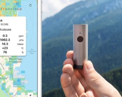 空気中の汚染物質をアラームで知らせるデバイス「Atmotube PLUS」アプリで分析